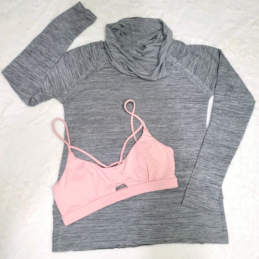 ♀️ Marika Cowl Neck Top & Sports Bra